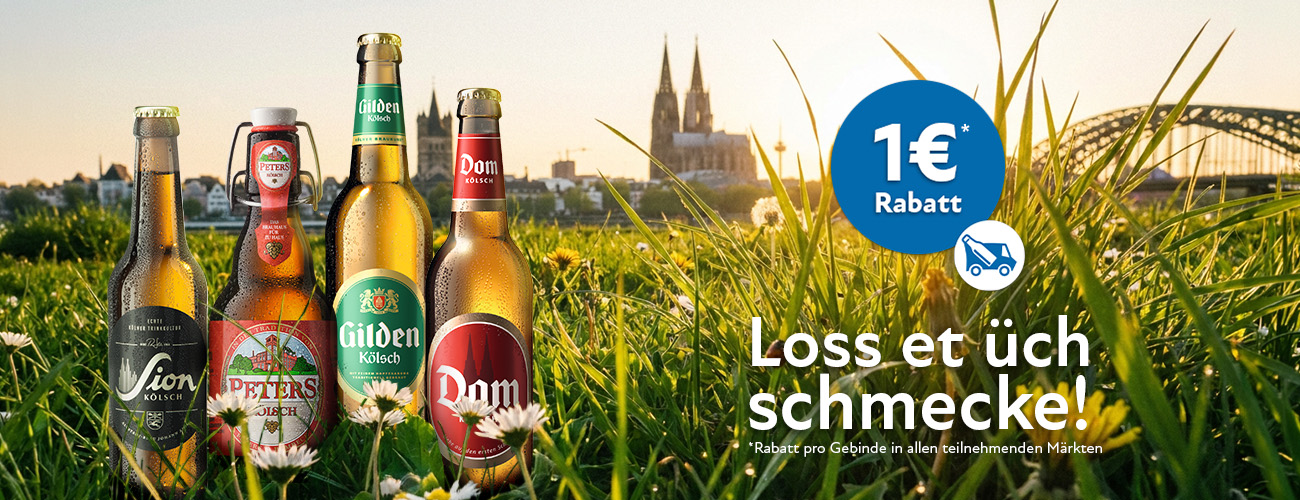 Kölsch Rabattaktion 1 Euro - KW 30 und 31 in 2026